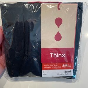 Thinx Organic Cotton Brief Period Underwear - L